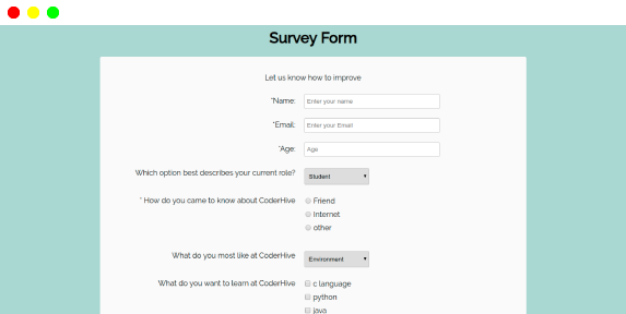 Survey Form